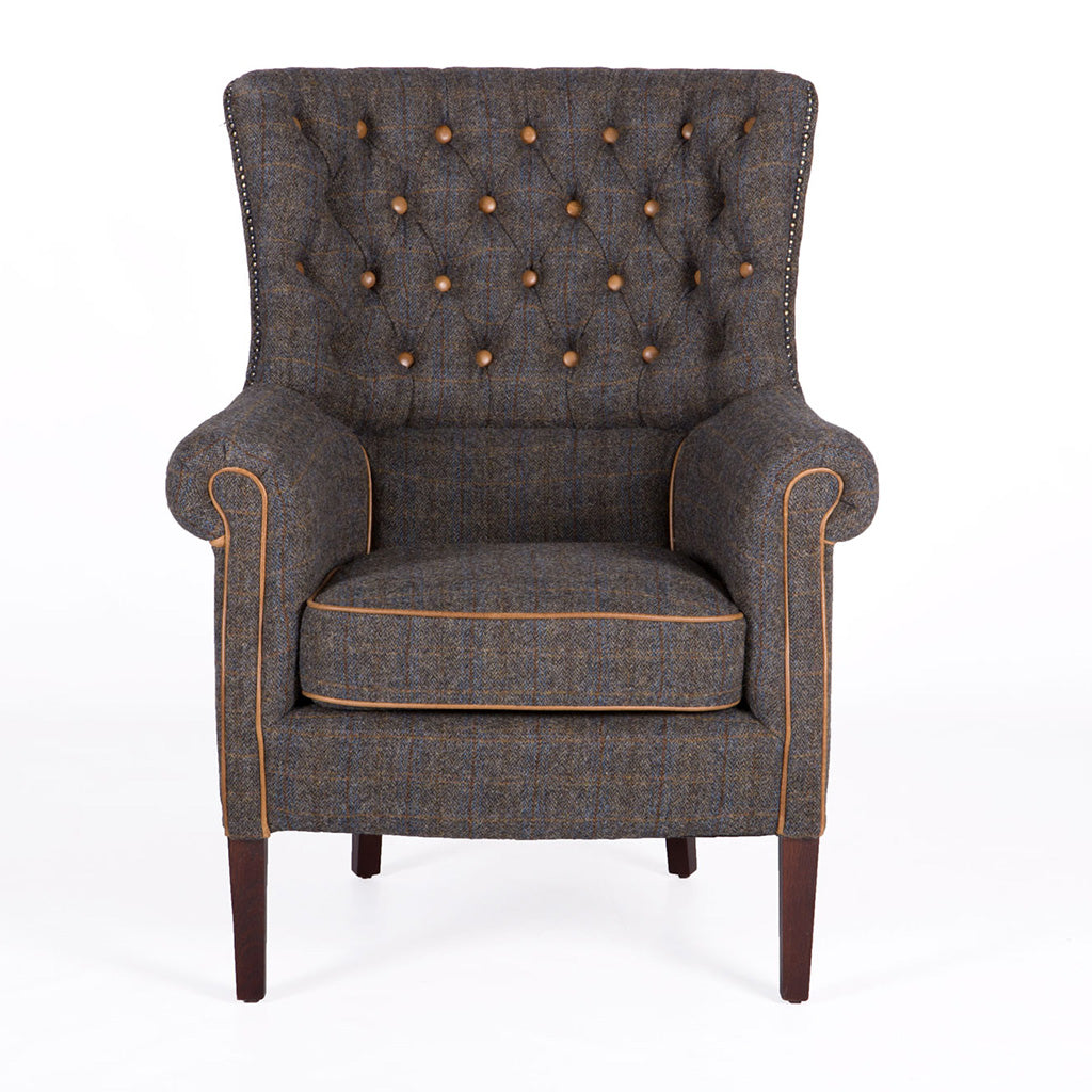 Holker Chair Uist Night Harris Tweed Armchair